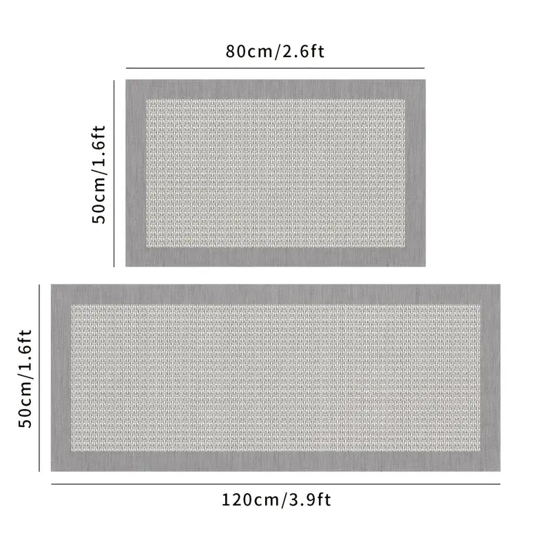 Paquete de 2 Tapetes de Cocina Durables, Antideslizantes e Impermeables