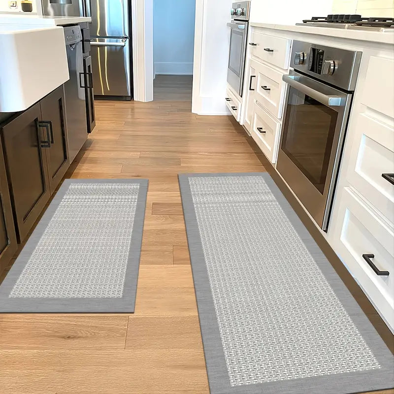Paquete de 2 Tapetes de Cocina Durables, Antideslizantes e Impermeables