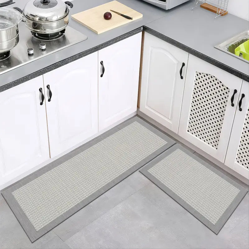 Paquete de 2 Tapetes de Cocina Durables, Antideslizantes e Impermeables